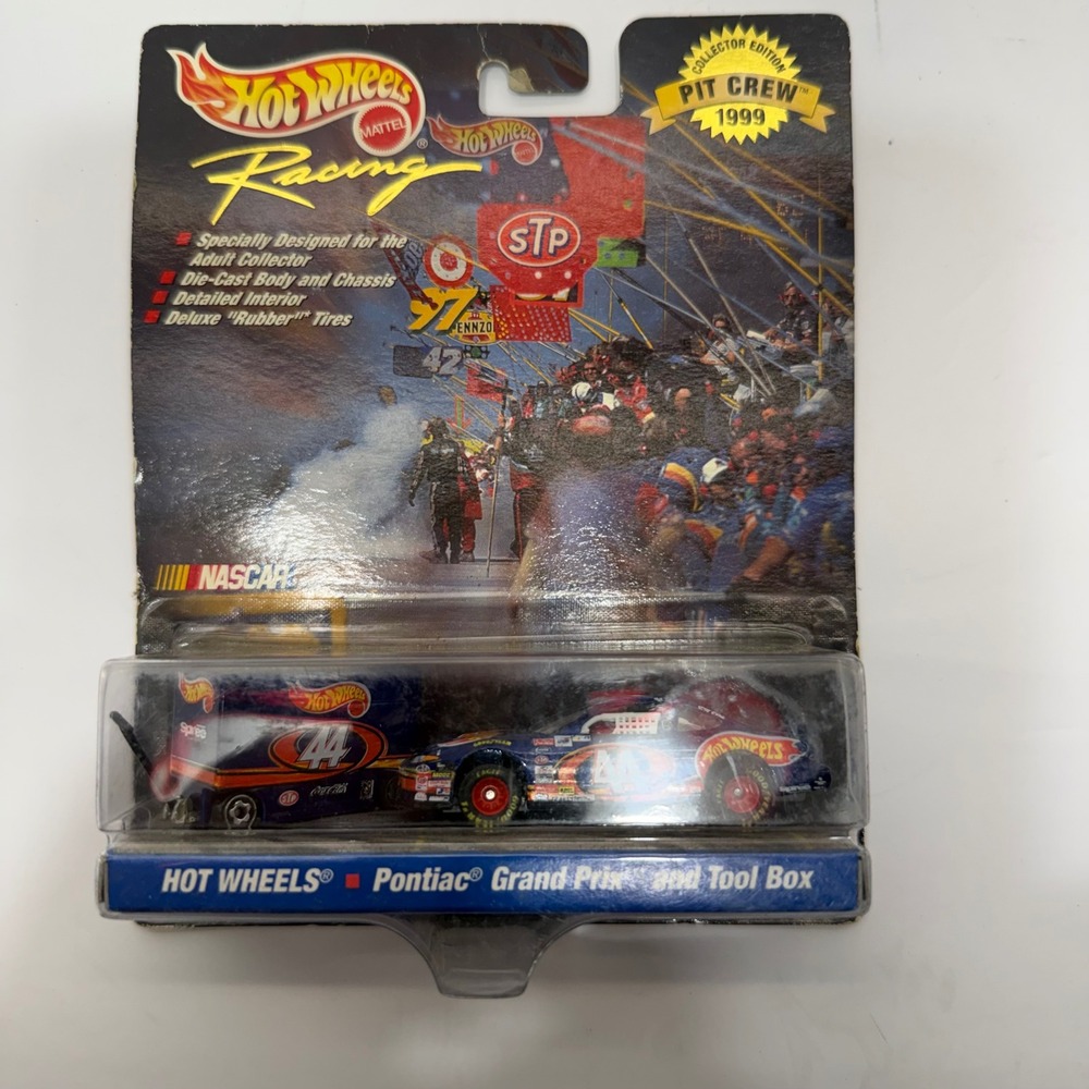 Hot Wheels Racing 1999 Pit Crew #44 Pontiac Grand Prix & Tool Box Diecast Blue